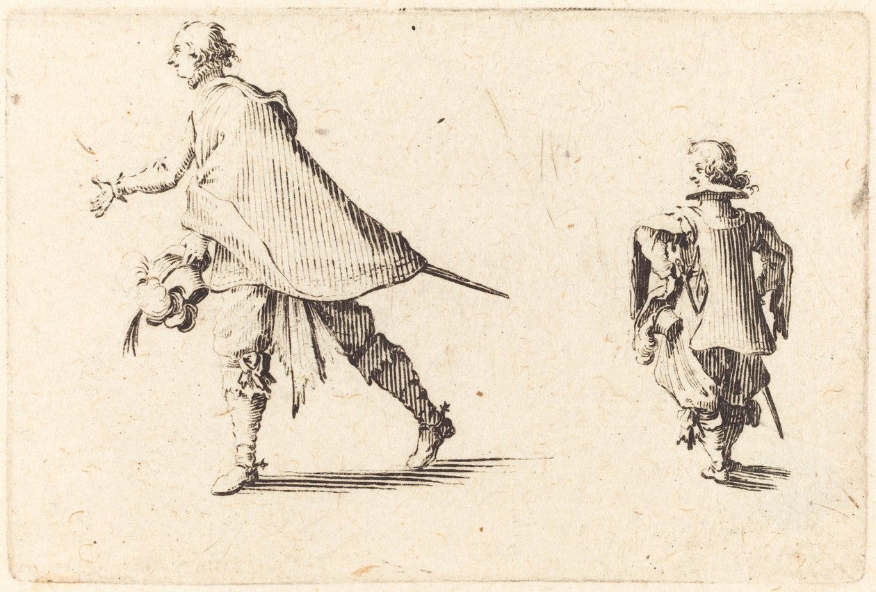 Gentleman a jeho stránka od Jacques Callot