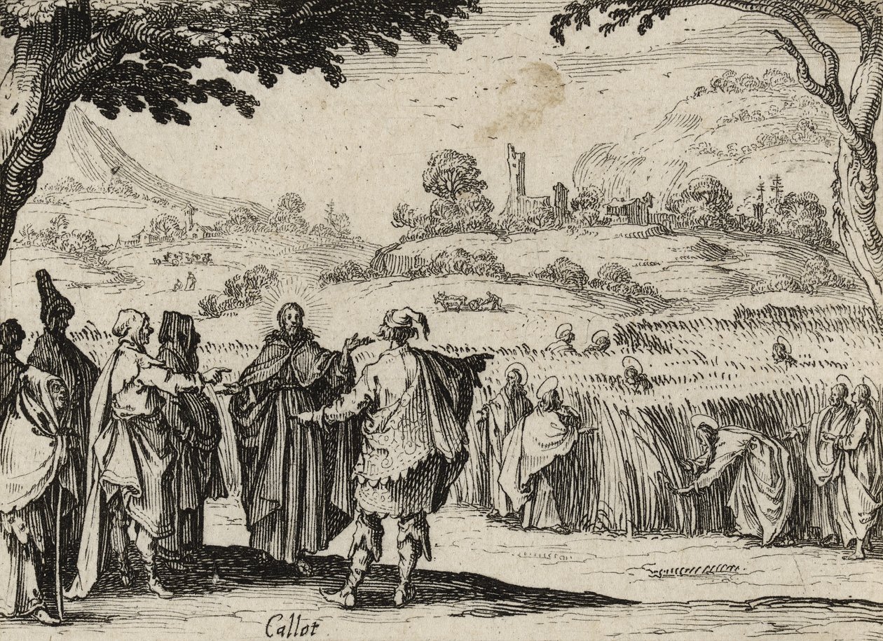 Ježíš a farizeové, 1635 od Jacques Callot