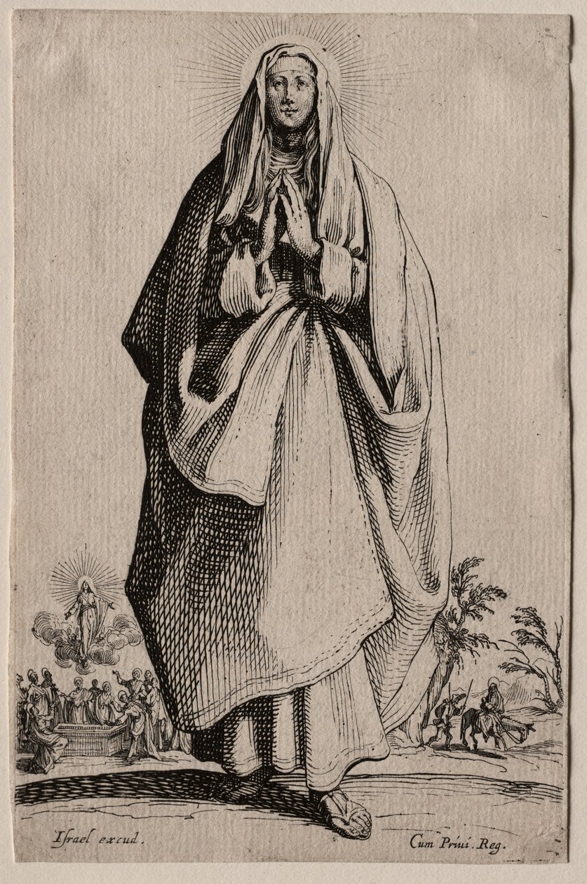 Svatá Panna. od Jacques Callot