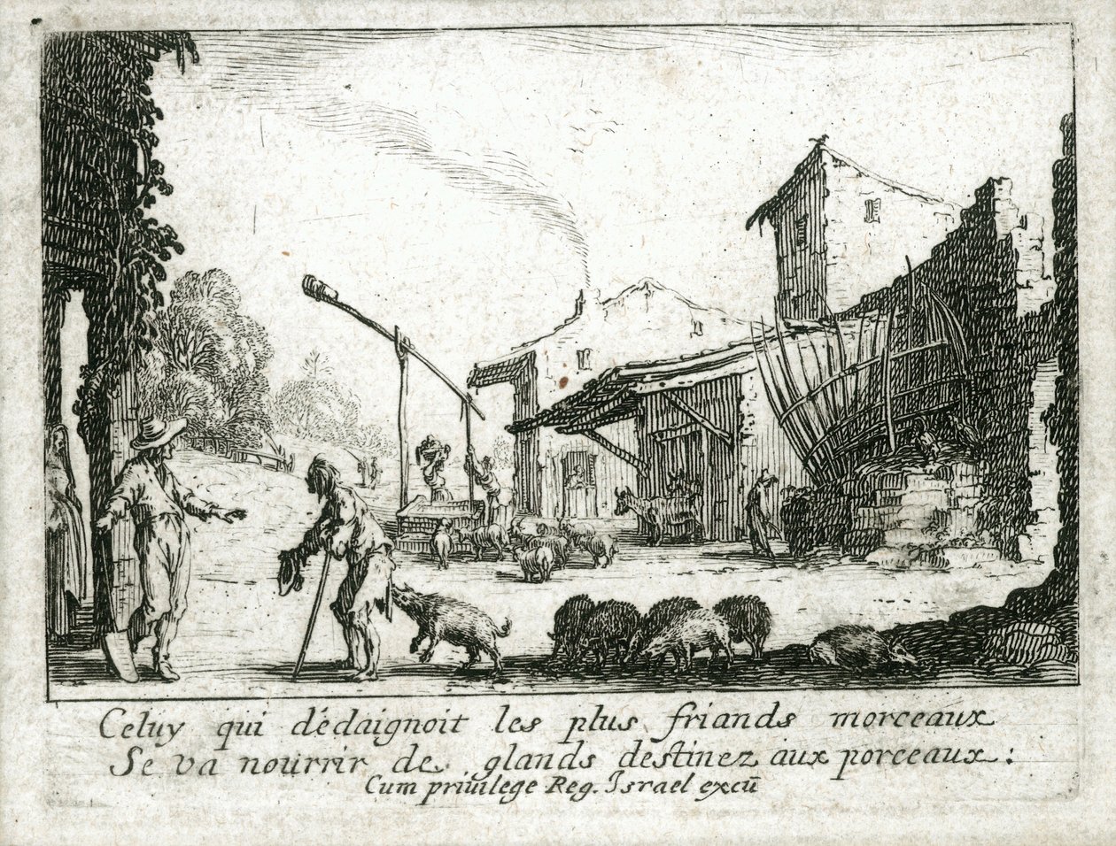 Život marnotratného syna ... (rytina) od Jacques Callot