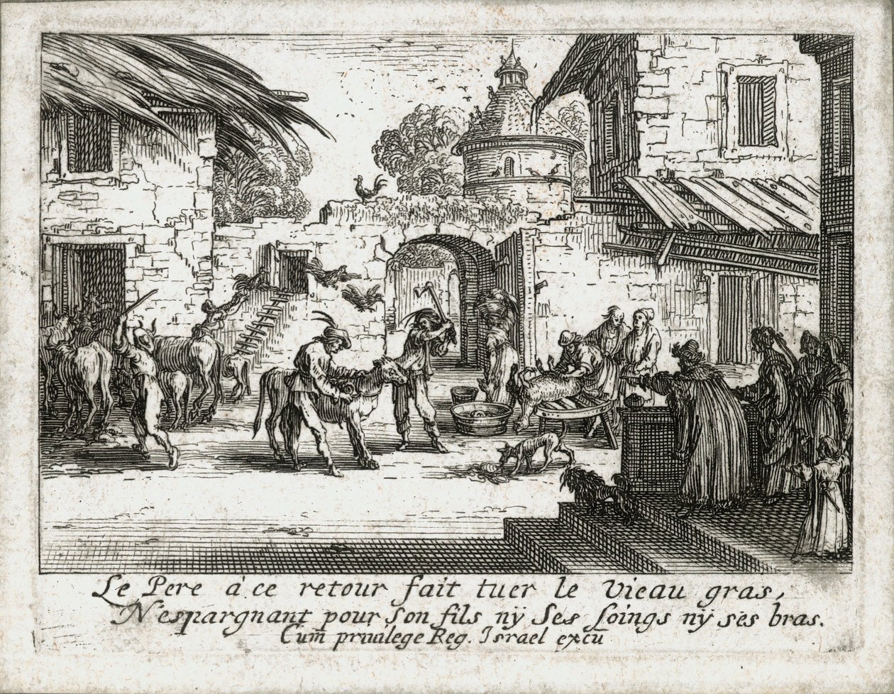 Život marnotratného syna ... (rytina) od Jacques Callot
