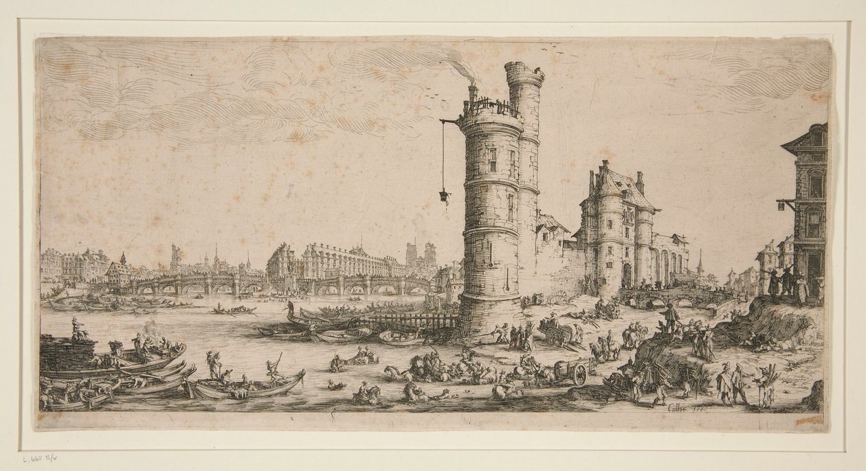 Pont Neuf, Paříž od Jacques Callot