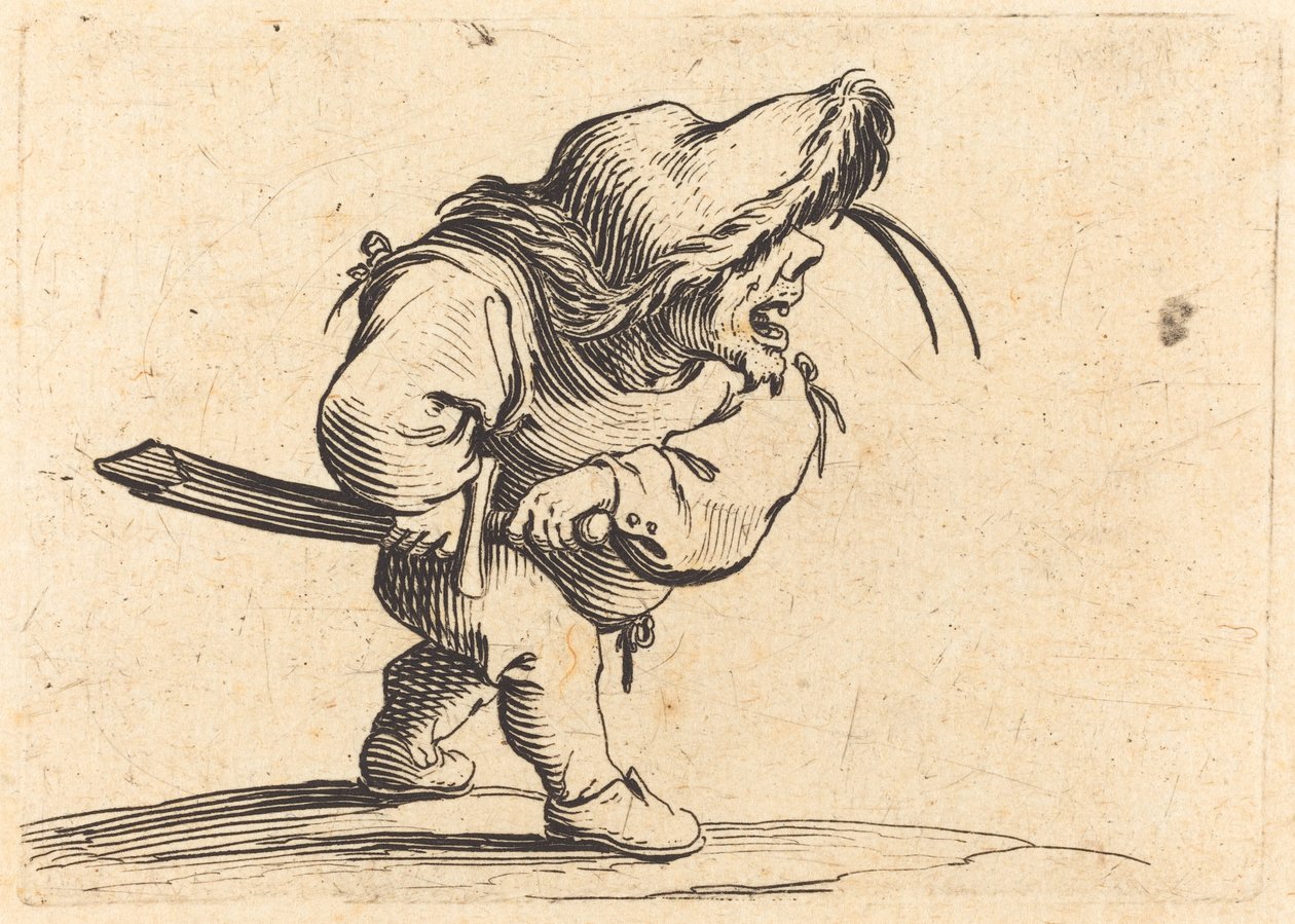 Muž se připravuje tasit meč od Jacques Callot
