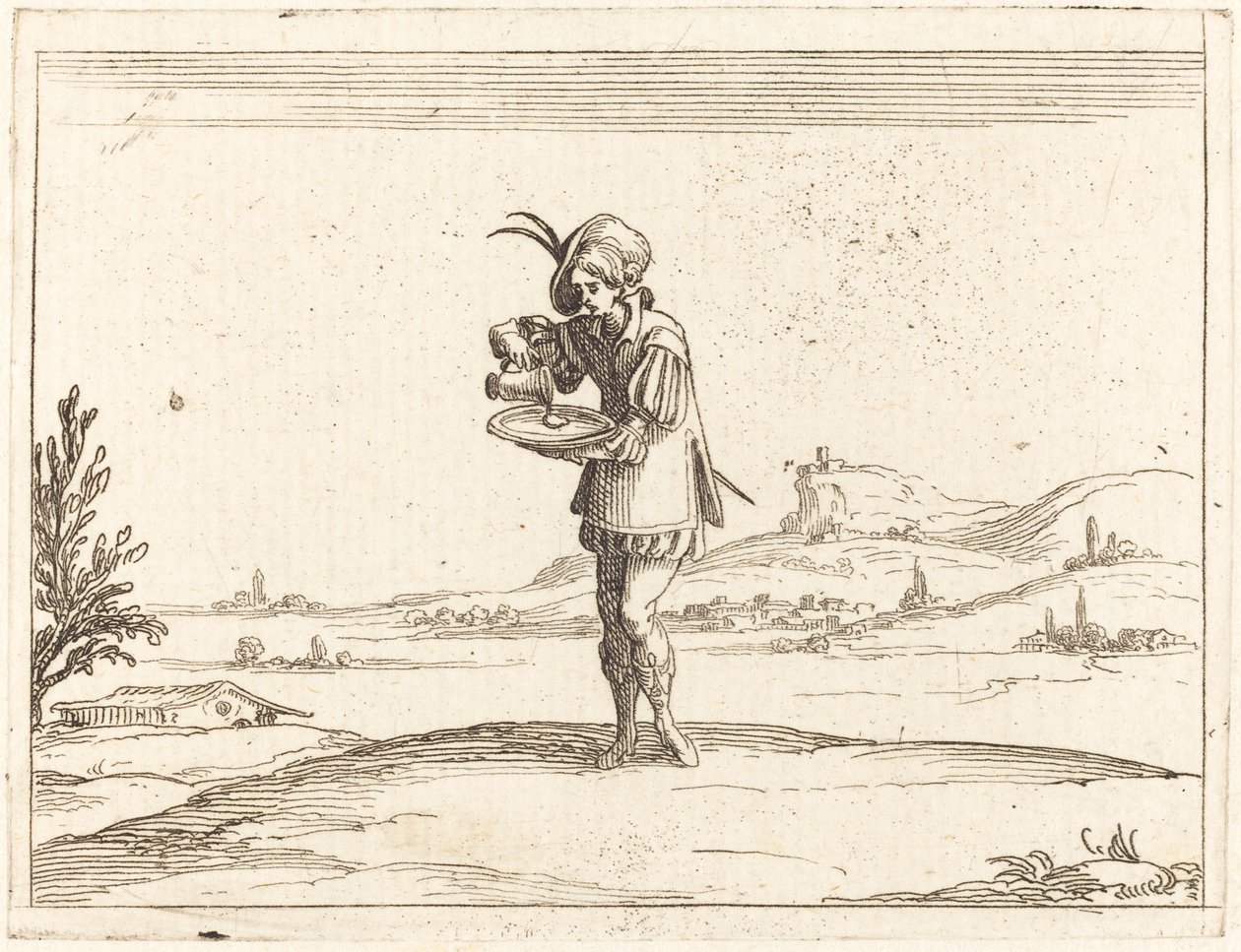 Muž myje perlu od Jacques Callot