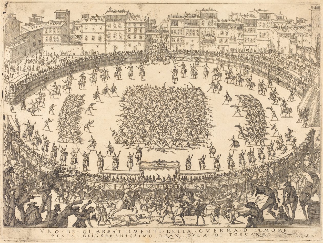 Jeden z bojů pěchoty od Jacques Callot