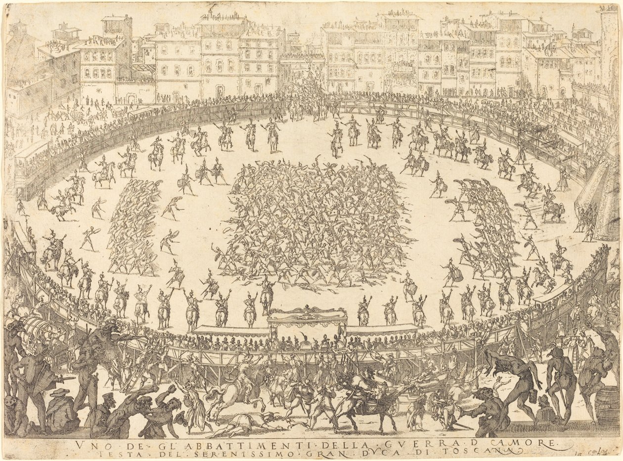 Jeden z bojů pěchoty od Jacques Callot