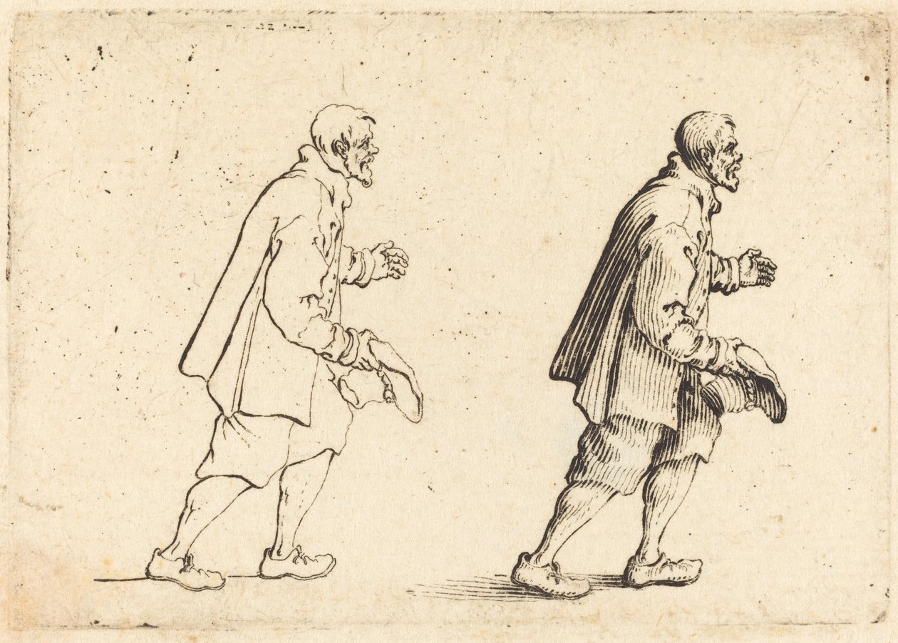 Sedlák s kloboukem v ruce od Jacques Callot