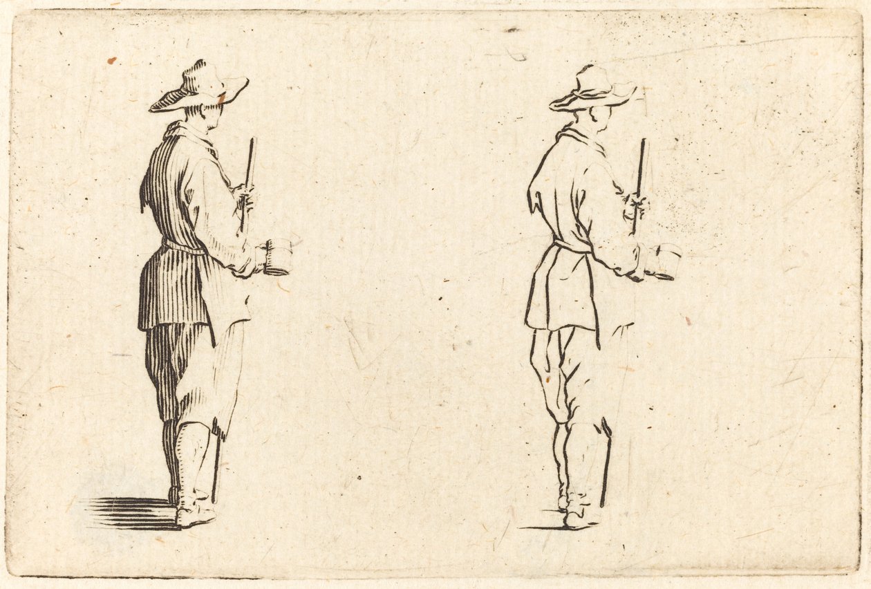 Sedlák s pohárem od Jacques Callot