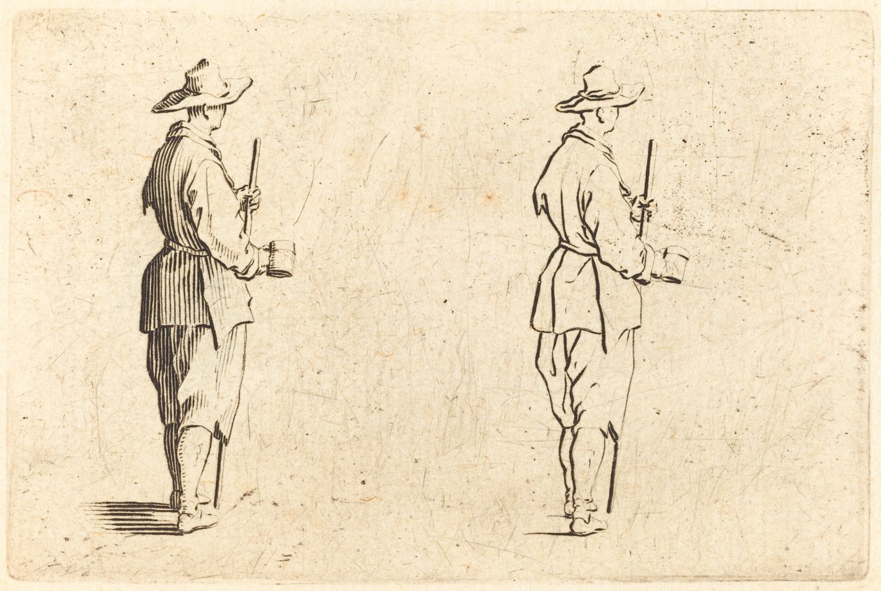 Sedlák s pohárem, c. 1622. od Jacques Callot