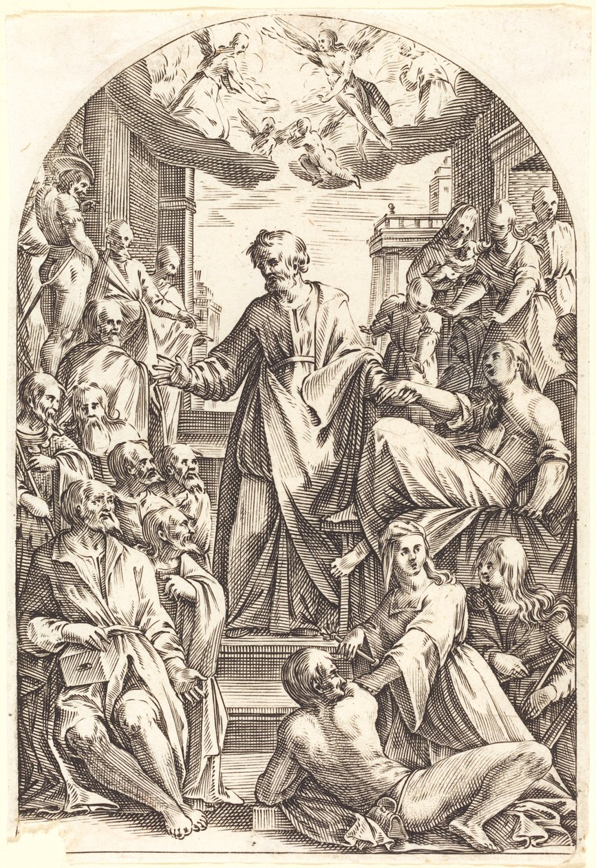 Peter Raising Tabitha, 16081611. od Jacques Callot