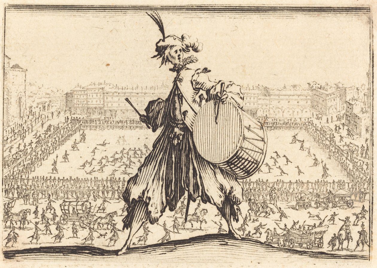 Piazza Santa Croce, Florencie od Jacques Callot