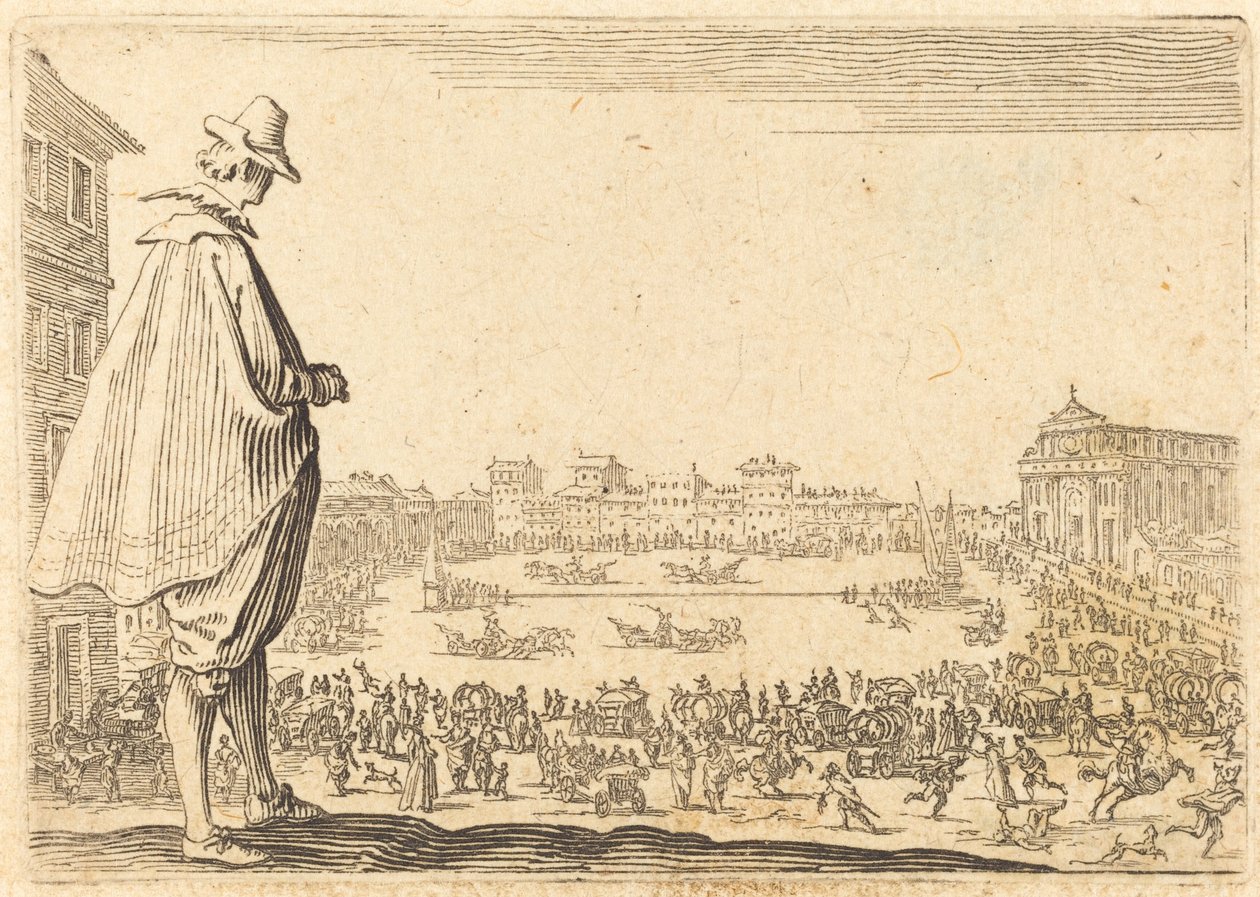 Piazza Santa Maria Novella, Florencie od Jacques Callot