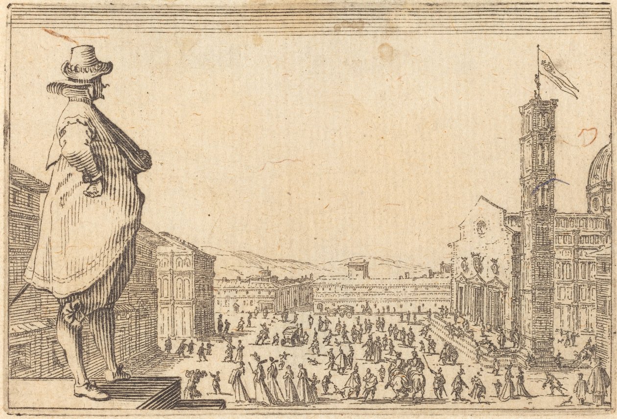 Piazza del Duomo, Florencie od Jacques Callot