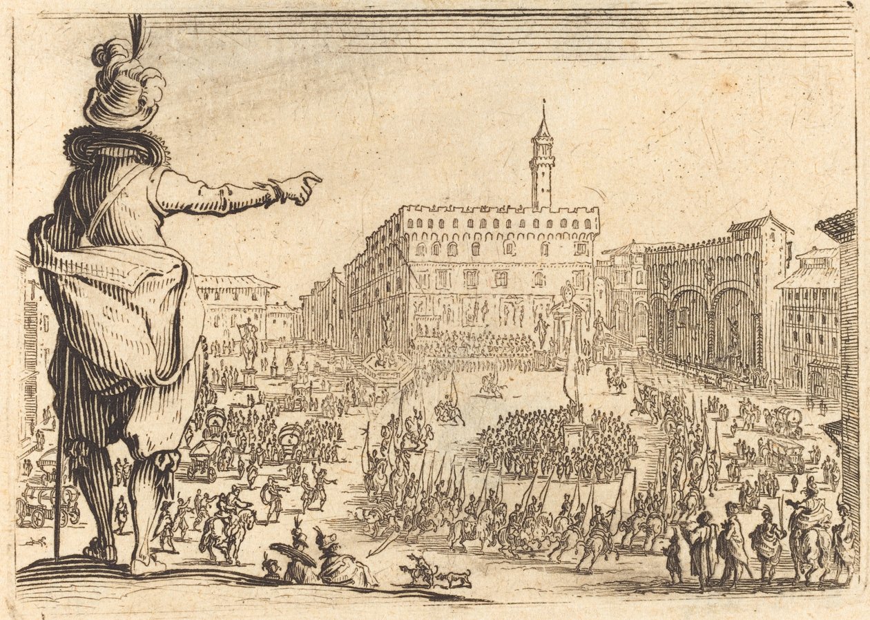 Piazza della Signoria, Florencie od Jacques Callot