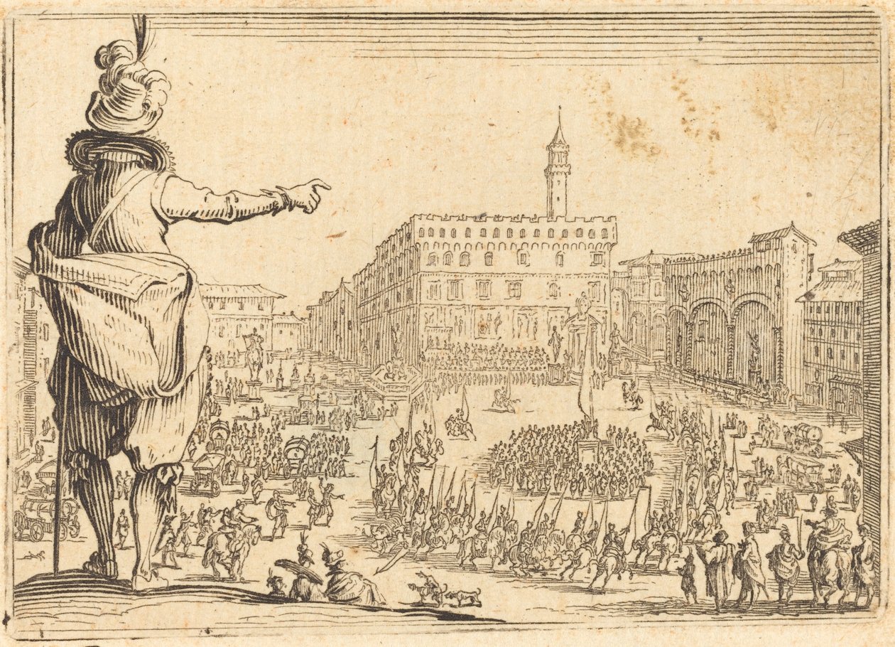 Piazza della Signoria, Florencie od Jacques Callot