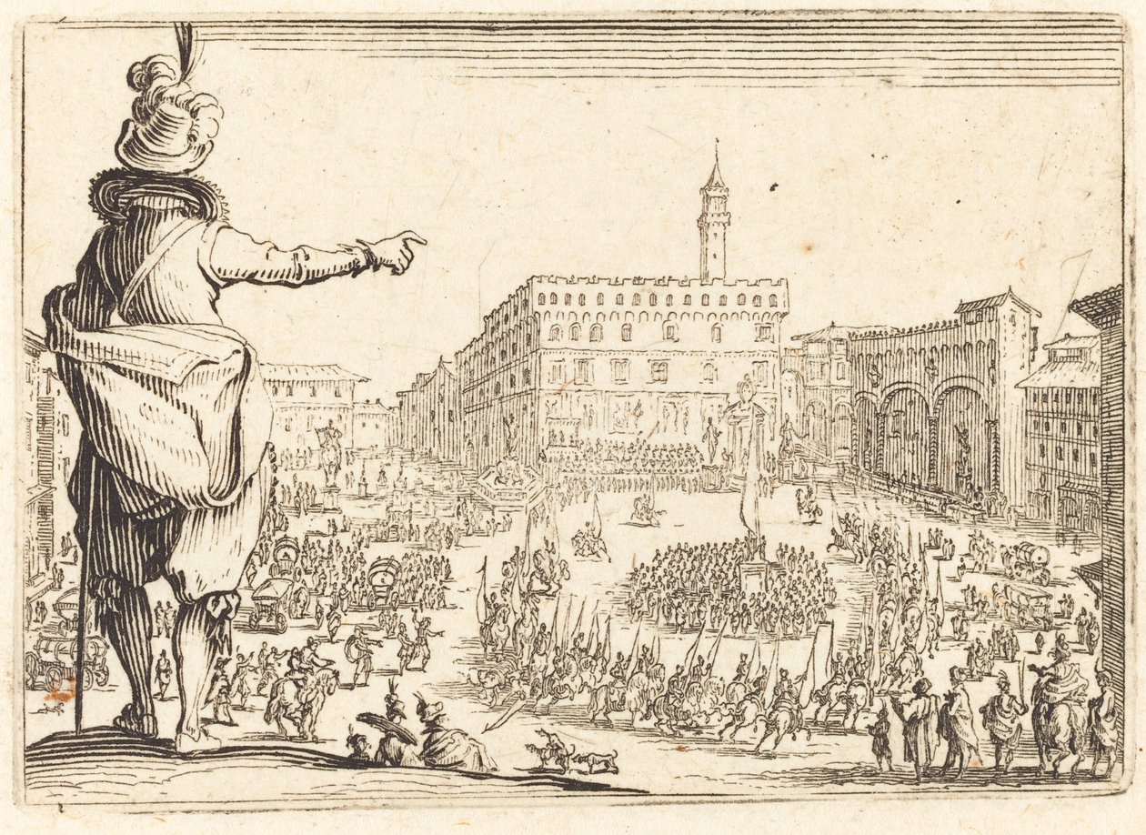 Piazza della Signoria, Florencie od Jacques Callot