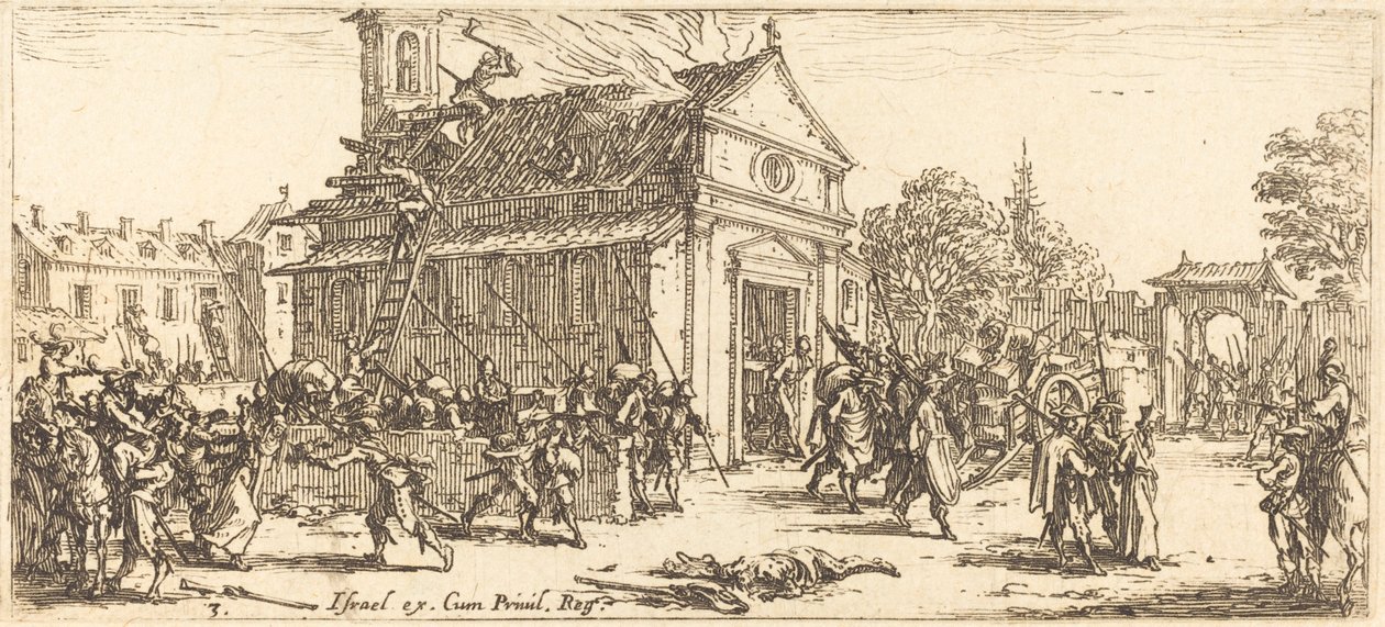 Drancování kláštera od Jacques Callot