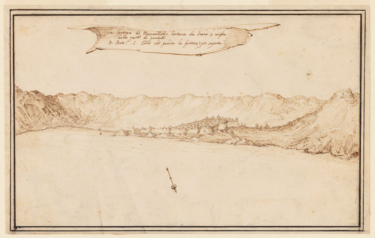 Planometrický pohled na Mazachebir od Jacques Callot