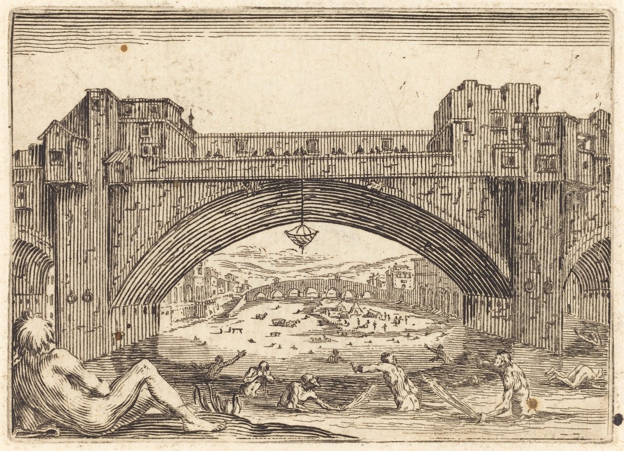 Ponte Vecchio, Florencie, c. 1622. od Jacques Callot