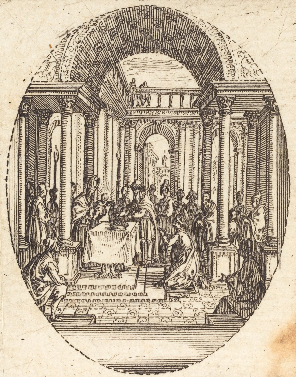 Prezentace v chrámu od Jacques Callot