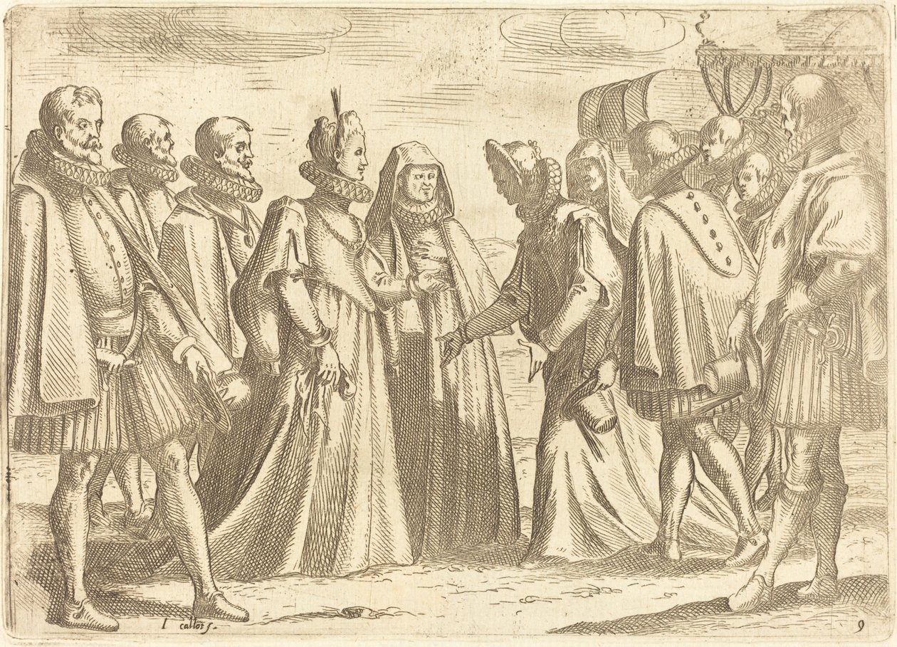 Recepce v Mantově od Jacques Callot