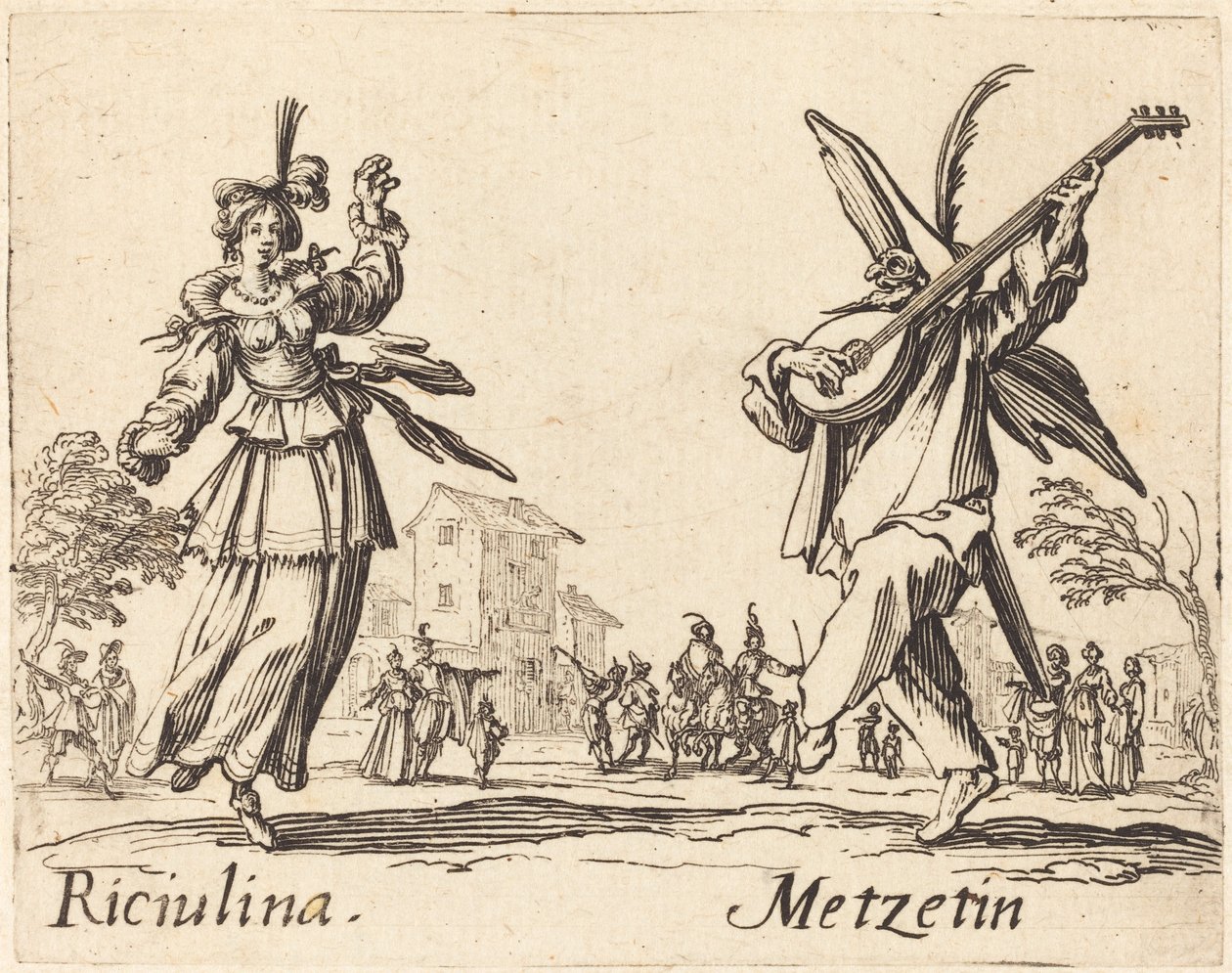 Riciulina a Metzetin od Jacques Callot