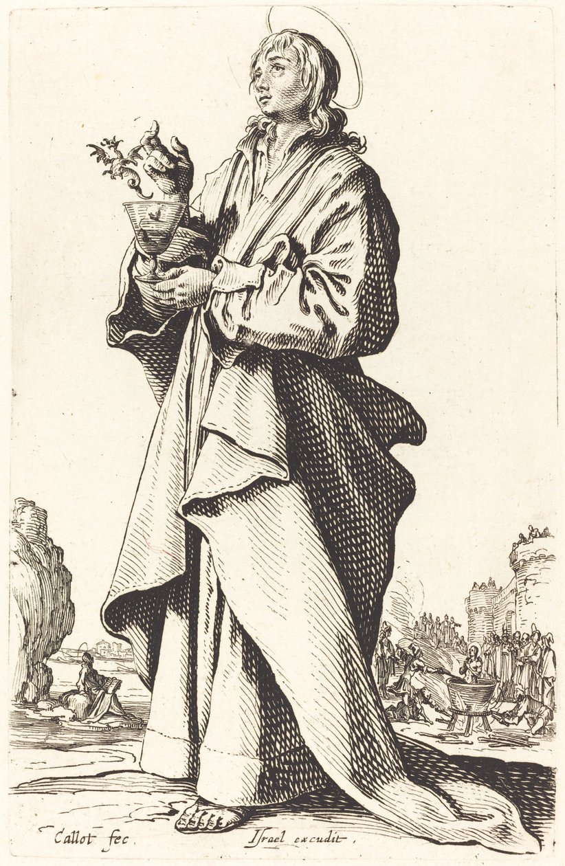 Svatý Jan Evangelista od Jacques Callot