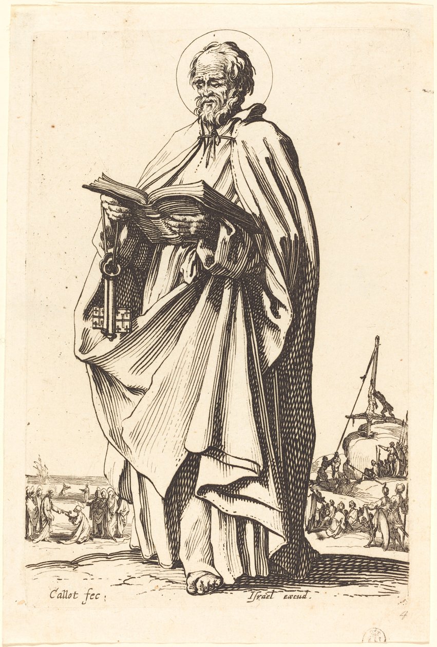 Svatý Petr, publikoval 1631. od Jacques Callot