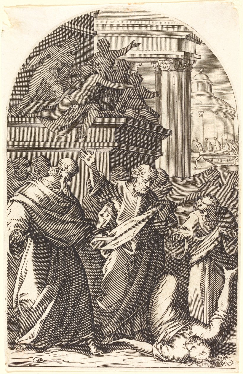 Safira potrestána smrtí od Jacques Callot