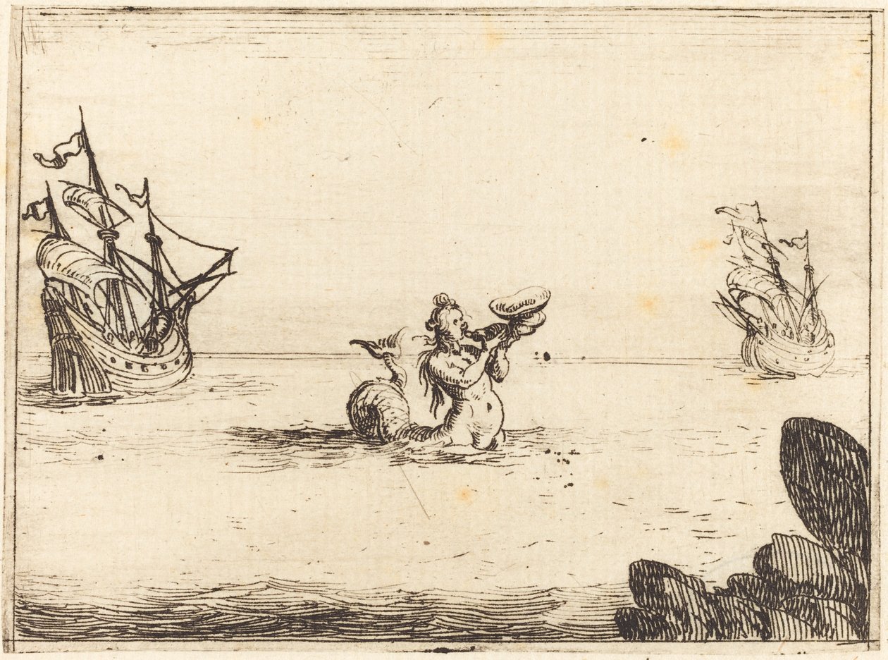 Siréna mezi dvěma loděmi od Jacques Callot