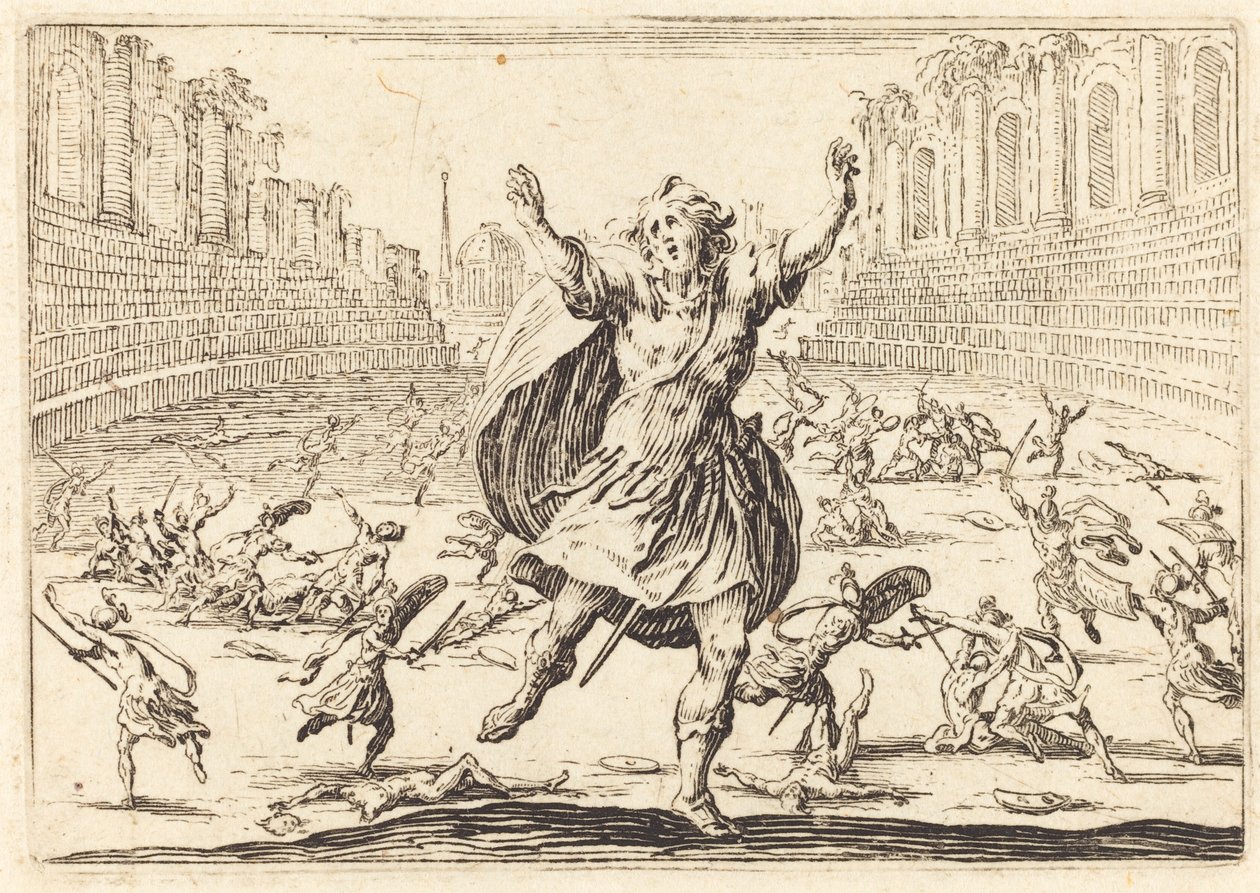 Potyčka v římském cirkusu od Jacques Callot