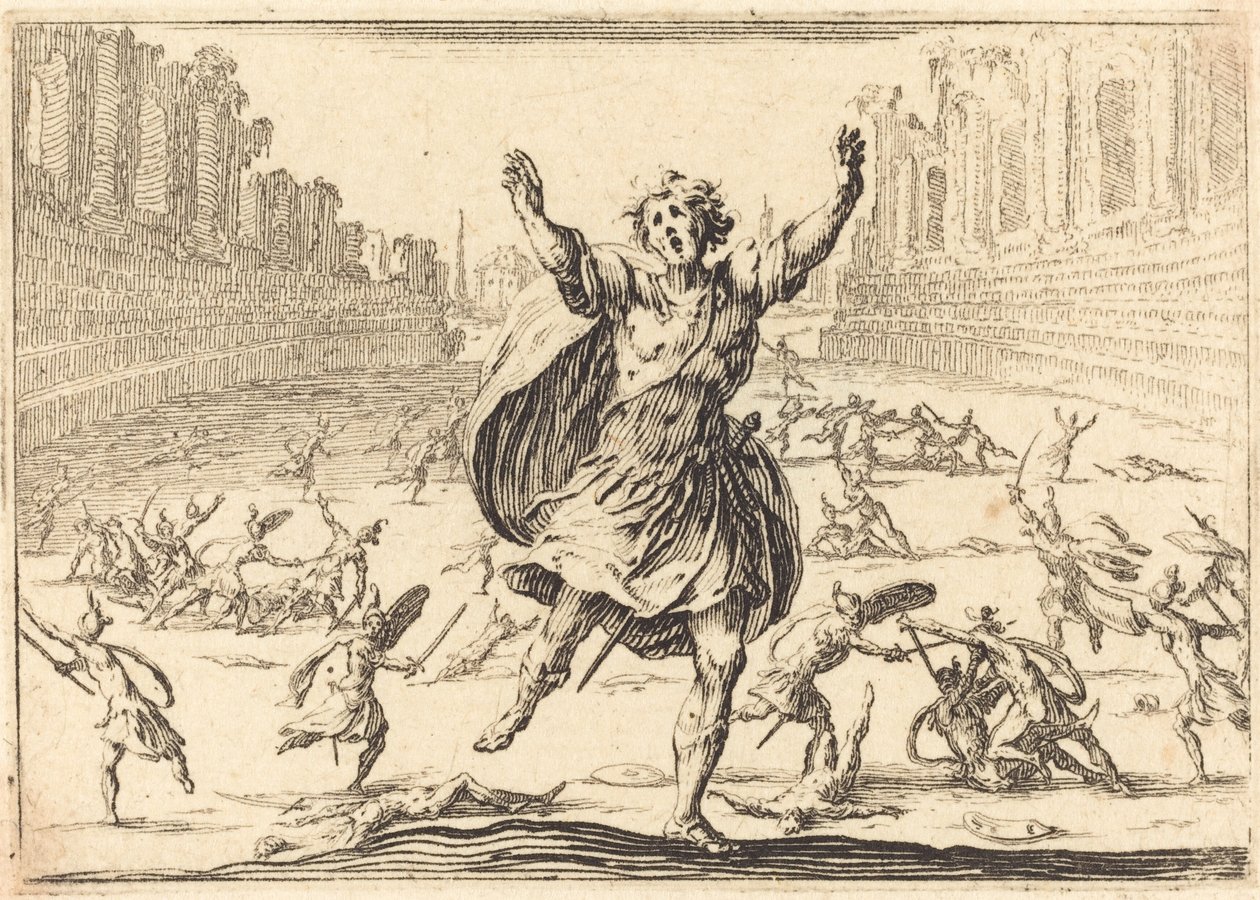 Potyčka v římském cirkusu, c. 1617. od Jacques Callot