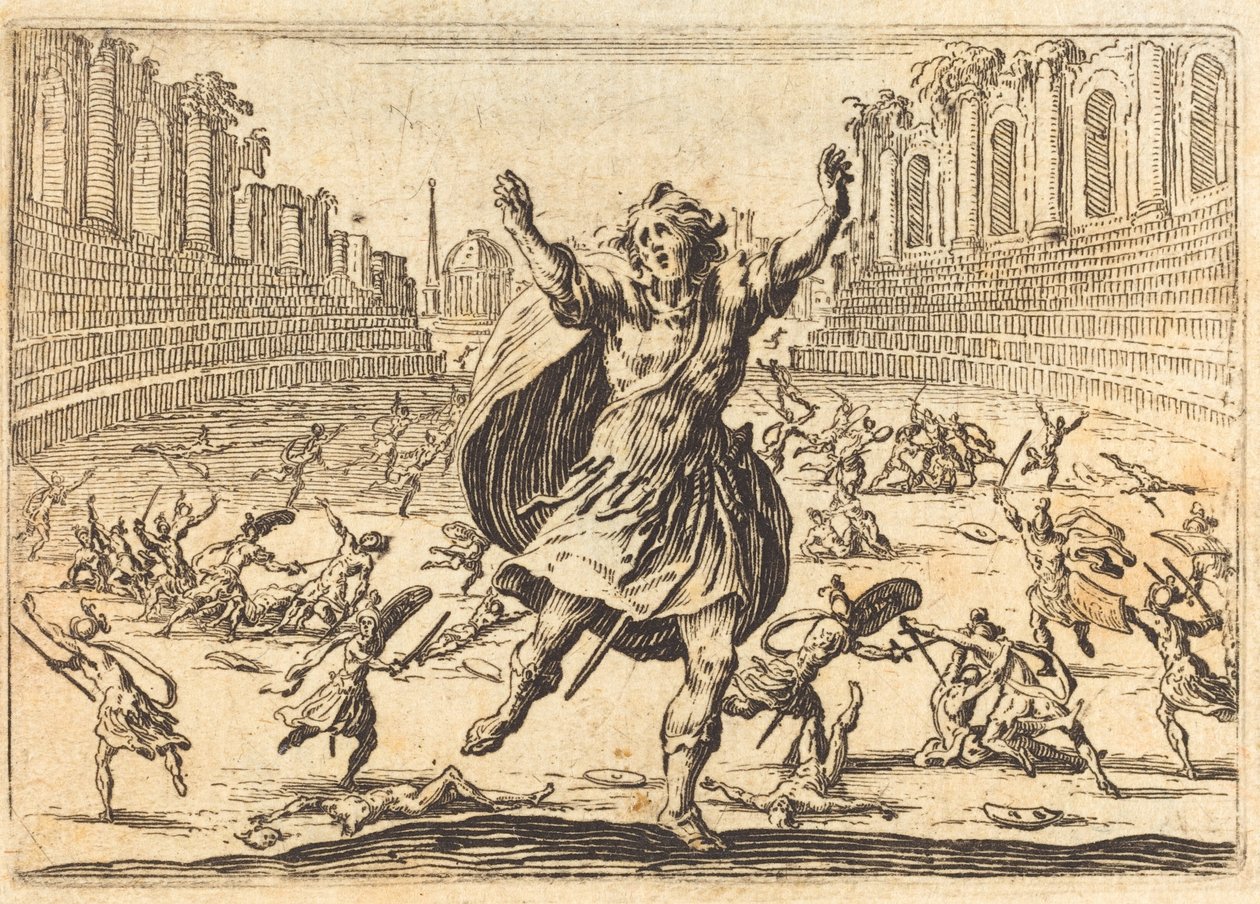 Potyčka v římském cirkusu, c. 1622. od Jacques Callot