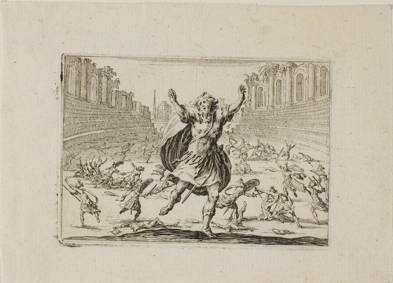Potyčka v cirkusu, od The Caprices od Jacques Callot