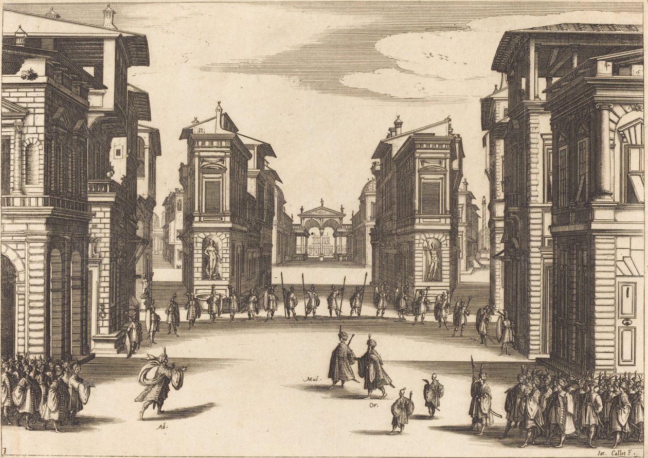 Soliman, dějství III, od Jacques Callot
