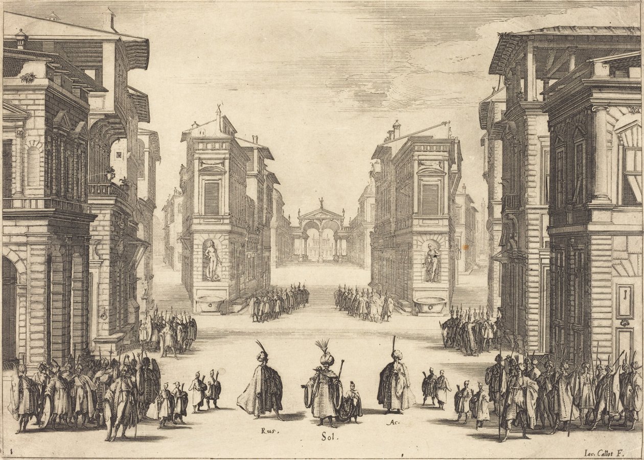Suleiman, dějství I od Jacques Callot
