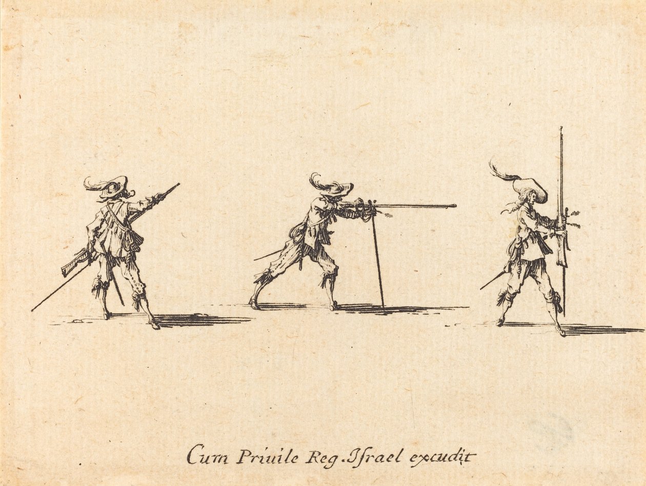 Zaujměte palebnou pozici s mušketou od Jacques Callot