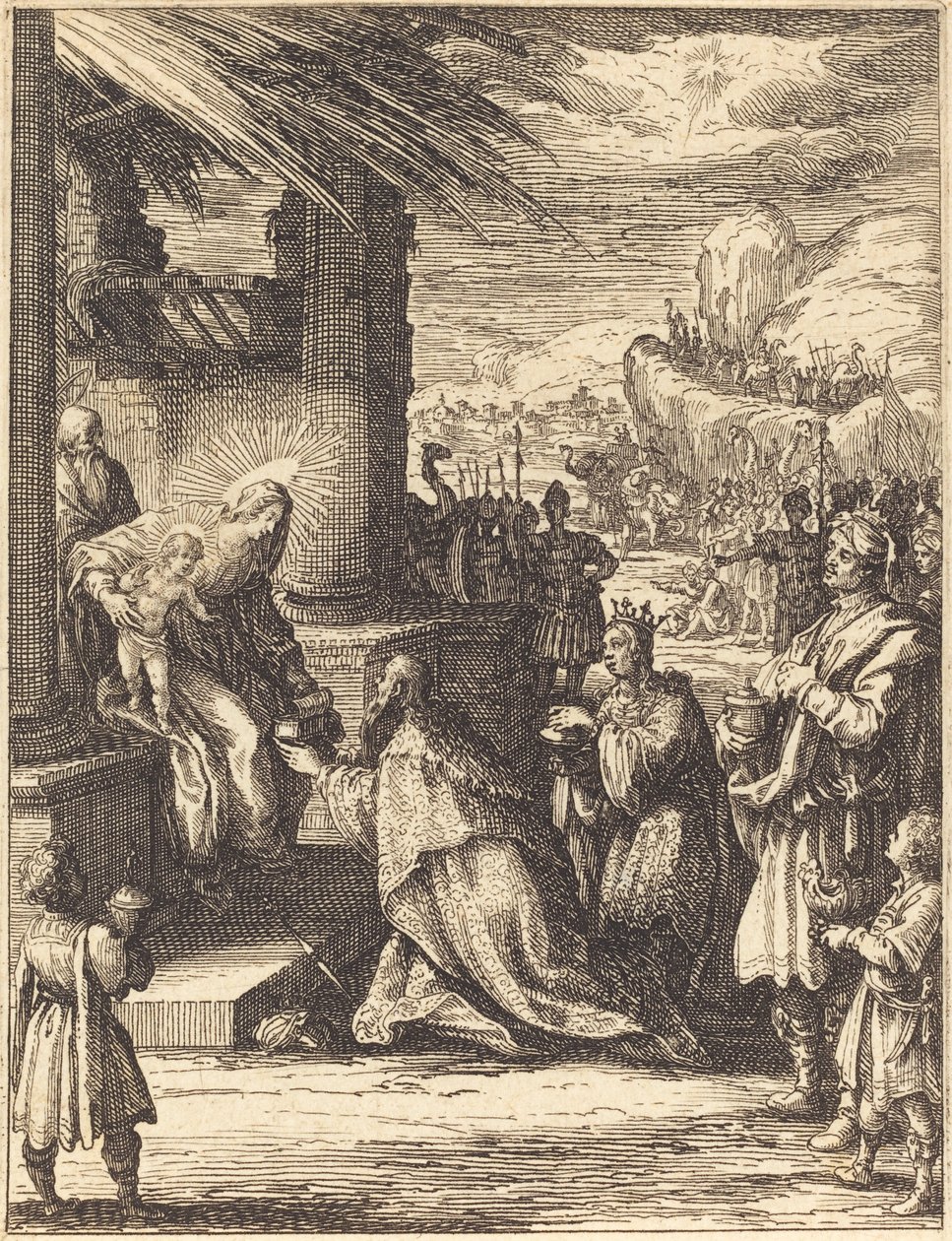 Klanění tří králů, 16231628. od Jacques Callot