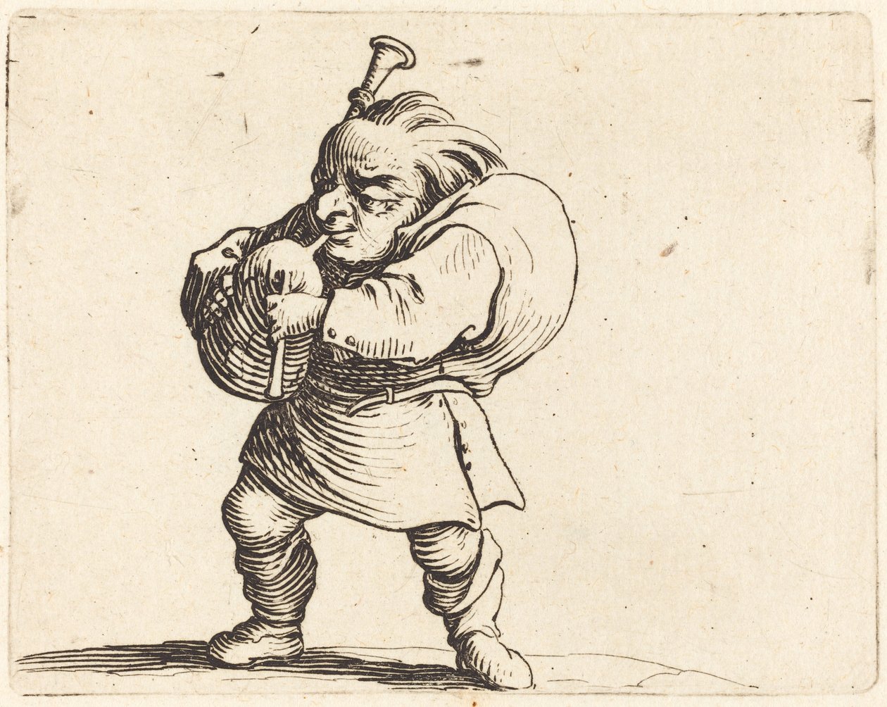 Hráč na dudy, c. 1622. od Jacques Callot