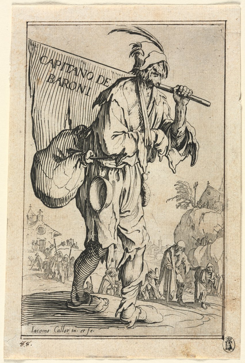 The Beggars: Frontispiece: Captain of the Barons od Jacques Callot