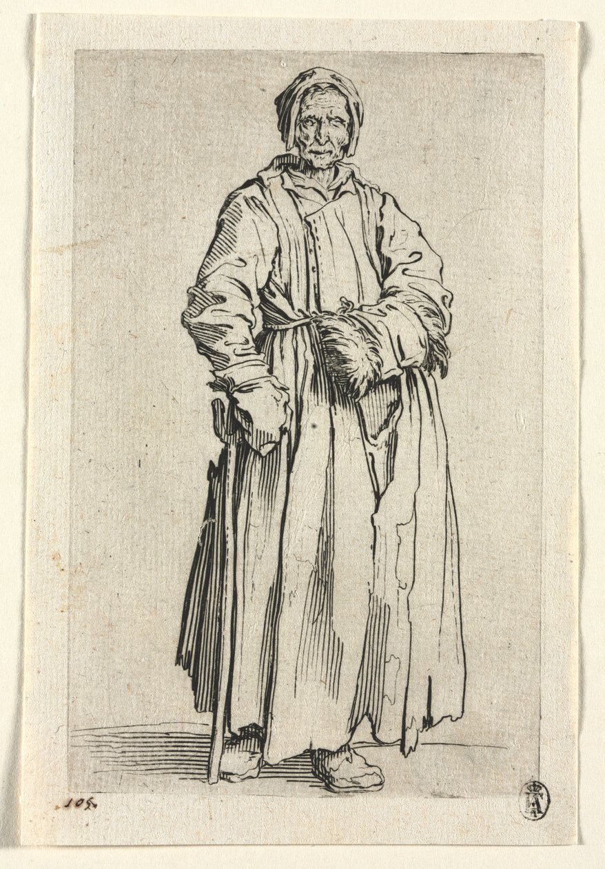 Žebráci: Jednooká žena od Jacques Callot