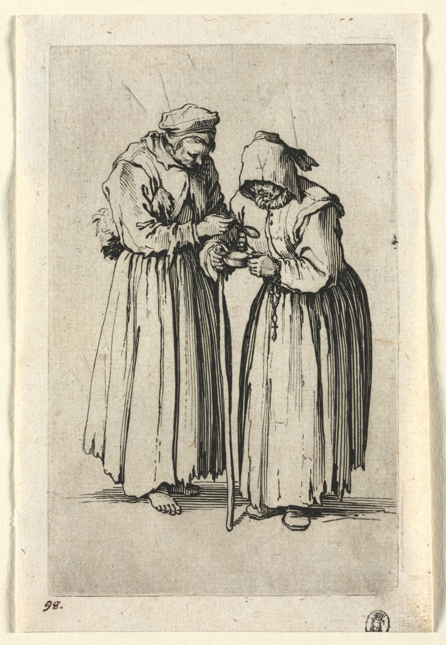 Žebráci: Dvě žebráky od Jacques Callot