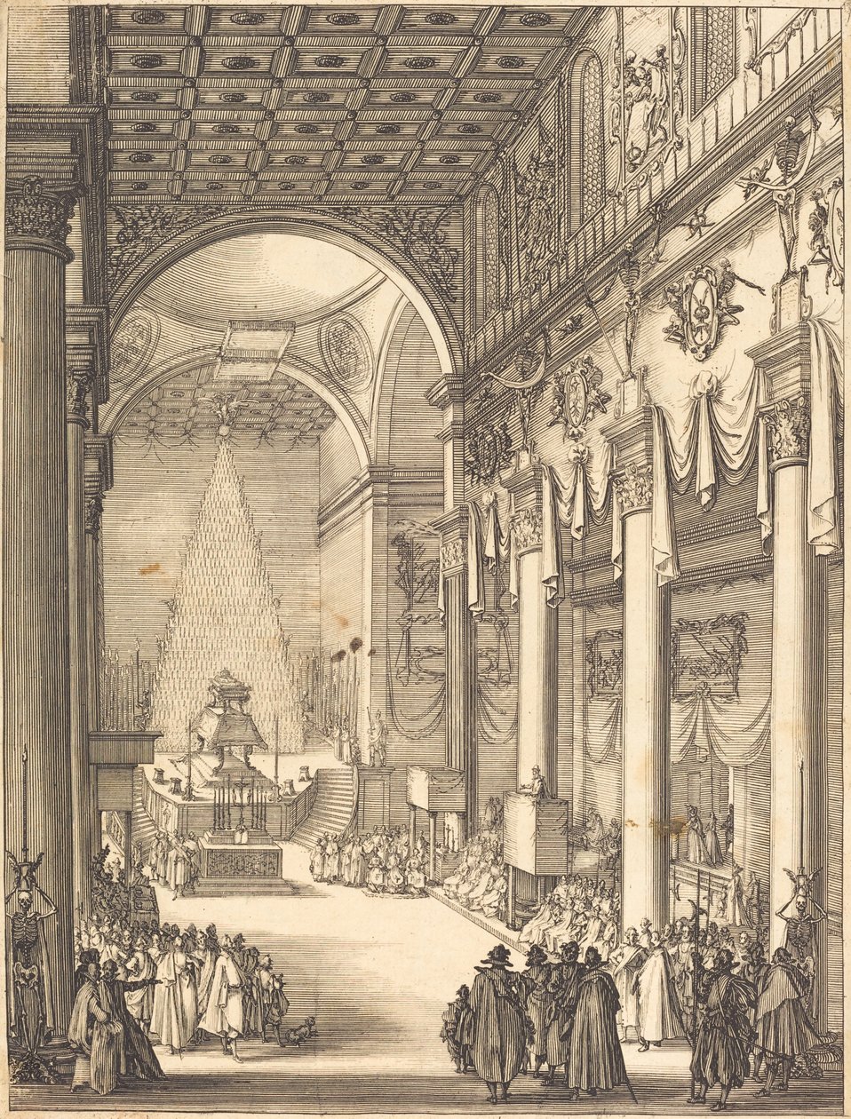 Katafalk císaře Matyáše od Jacques Callot