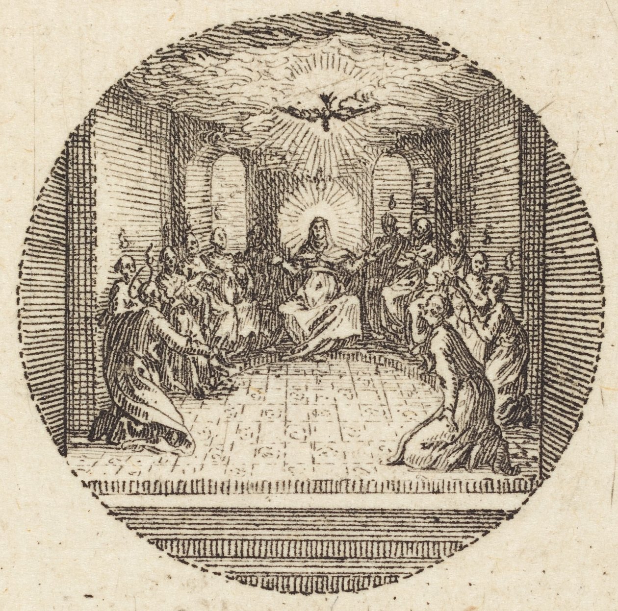 Sestup svaté holubice od Jacques Callot