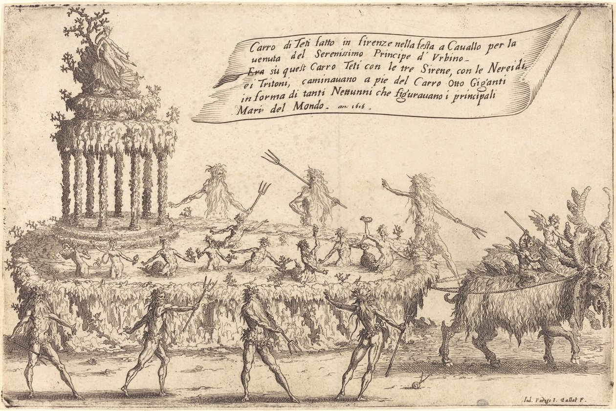 The Float of Thetis, 1616. od Jacques Callot