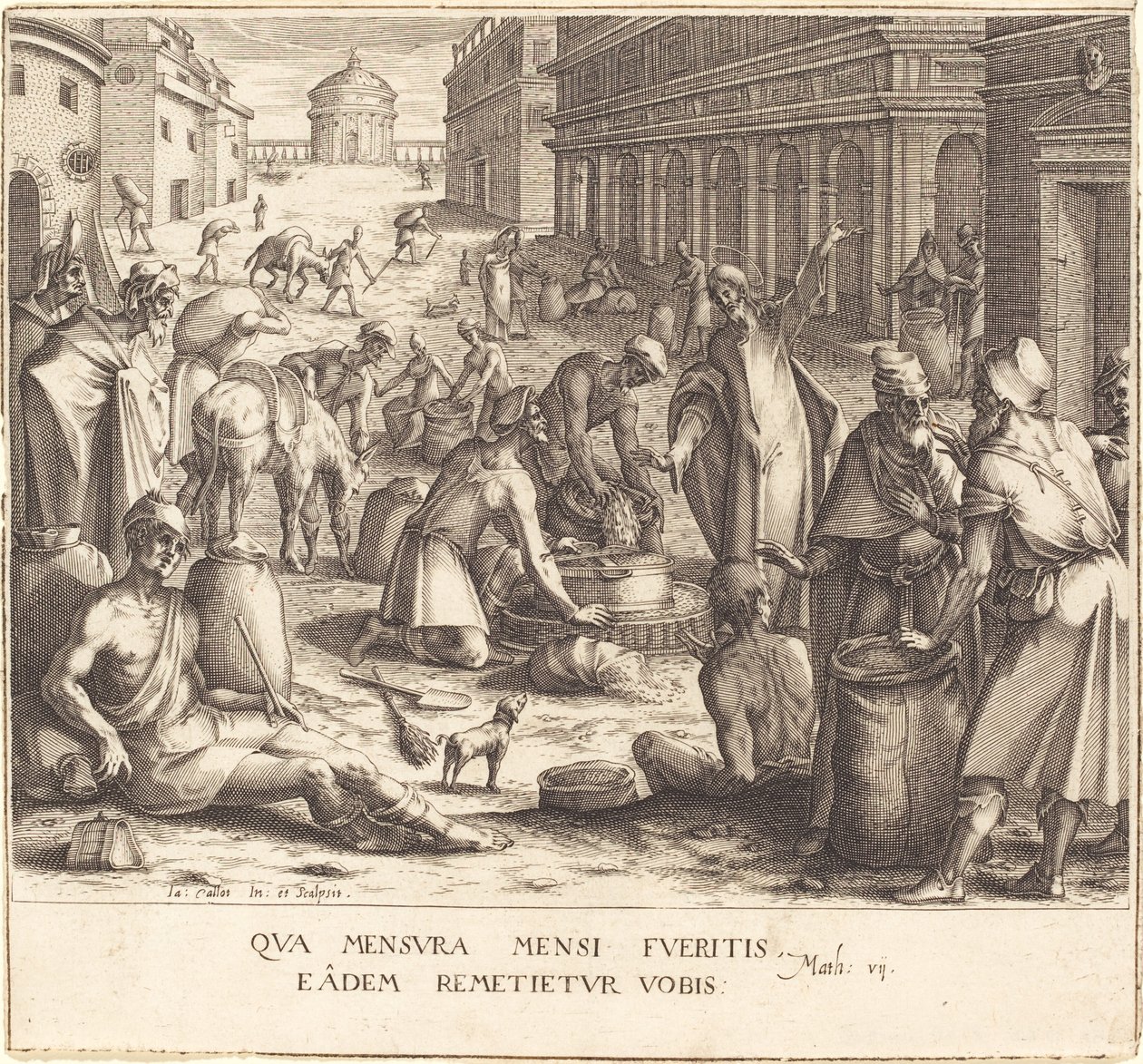 Váhy obilí od Jacques Callot