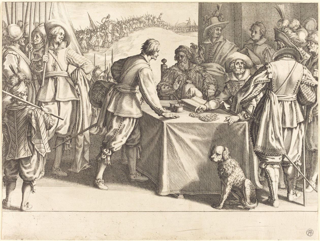 The Hiring of the Troops, c. 1614. od Jacques Callot