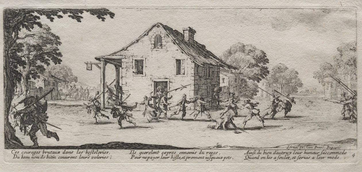 The Large Miseries of War: Marauding, 1633. od Jacques Callot