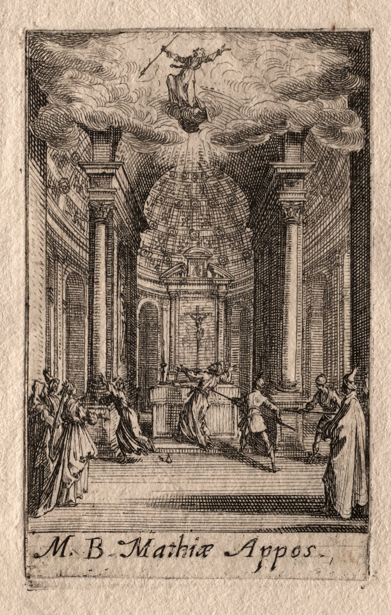 Umučení apoštolů: Sv. Matyáš. od Jacques Callot