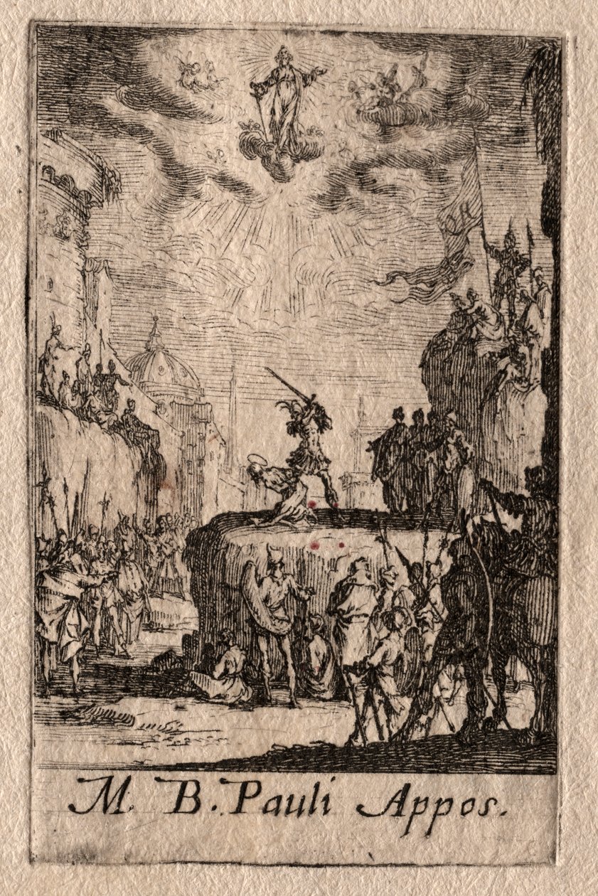 Umučení apoštolů: Svatý Pavel od Jacques Callot